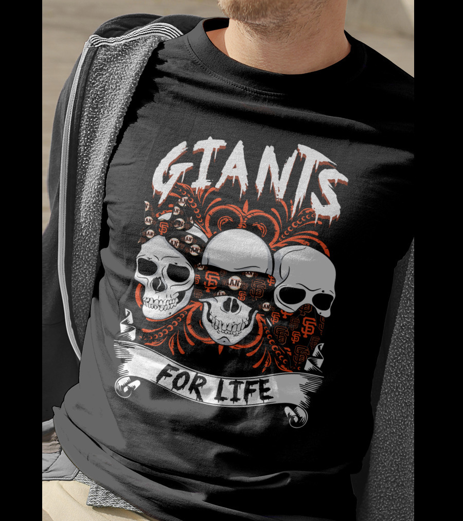 Giants For Life Skulls Sf T-Shirt