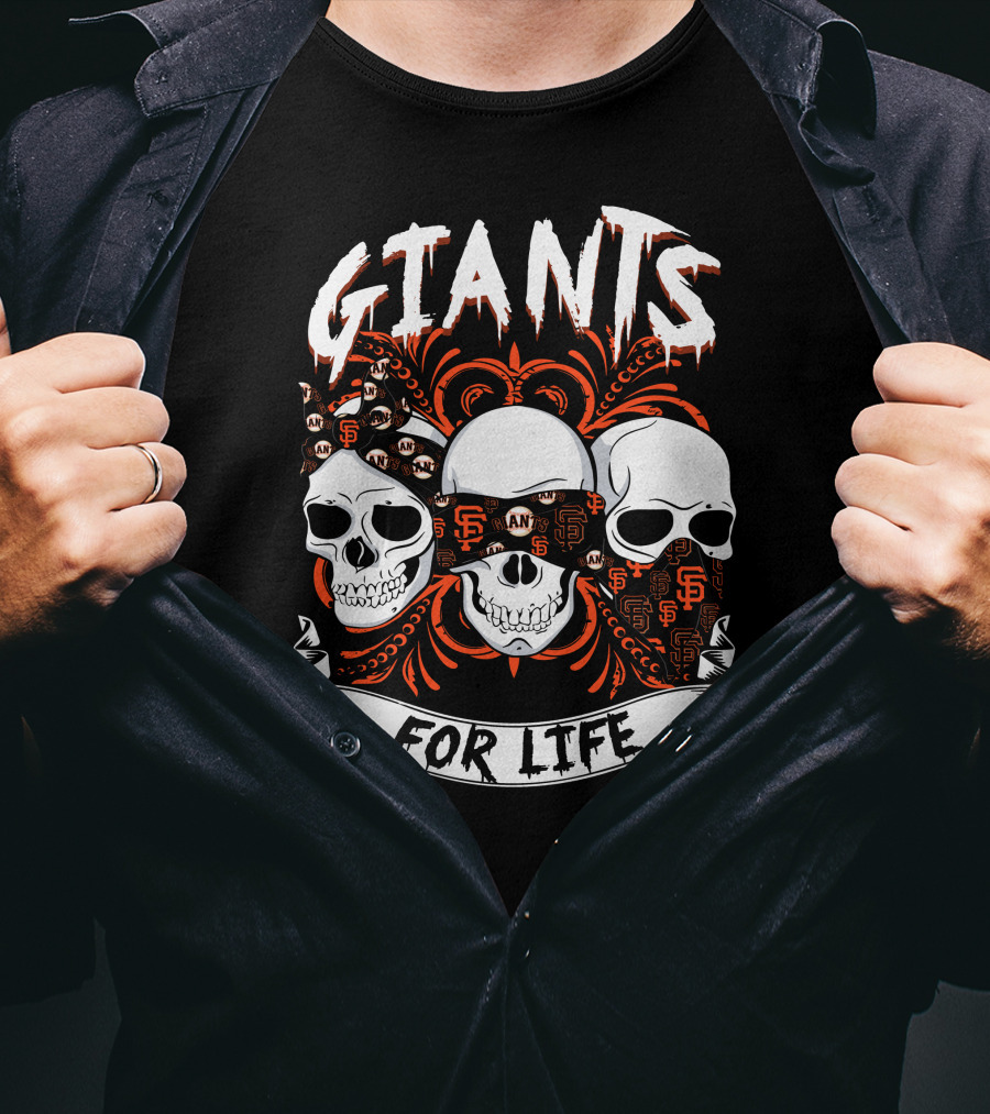 Giants For Life Skulls Sf T-Shirt