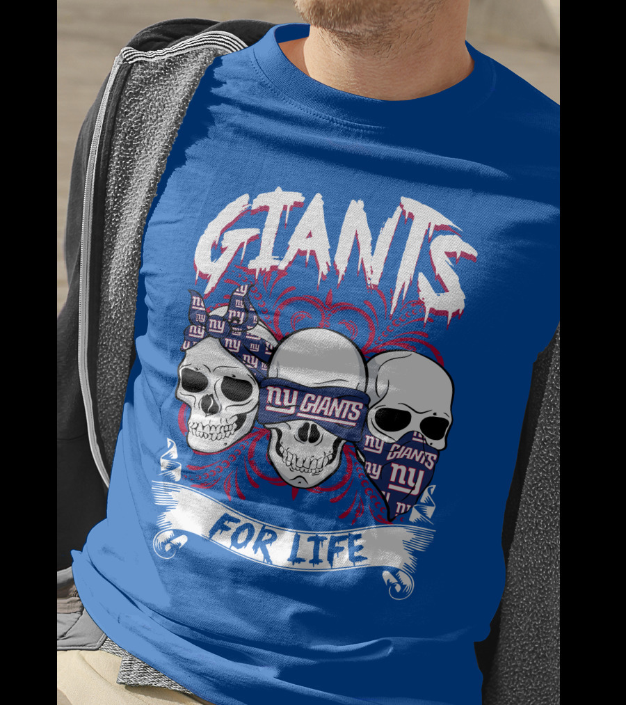 Giants Ny Giants Skulls For Life T-Shirt