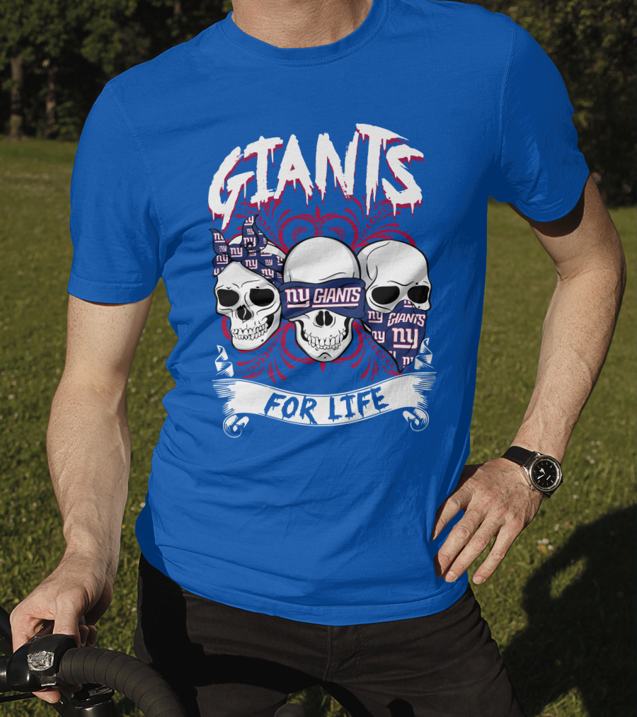 Giants Ny Giants Skulls For Life T-Shirt