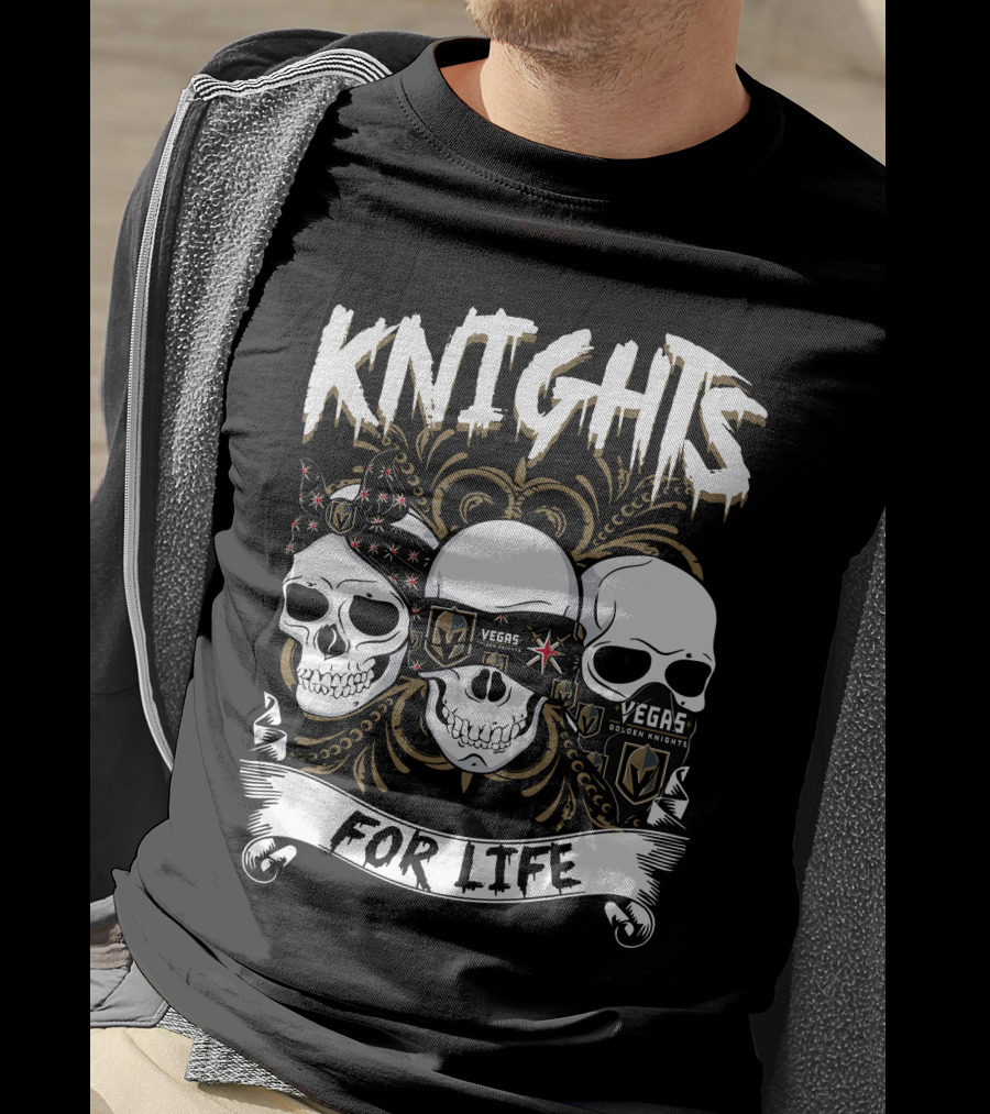 Knights Vegas Golden Knights For Life T-Shirt