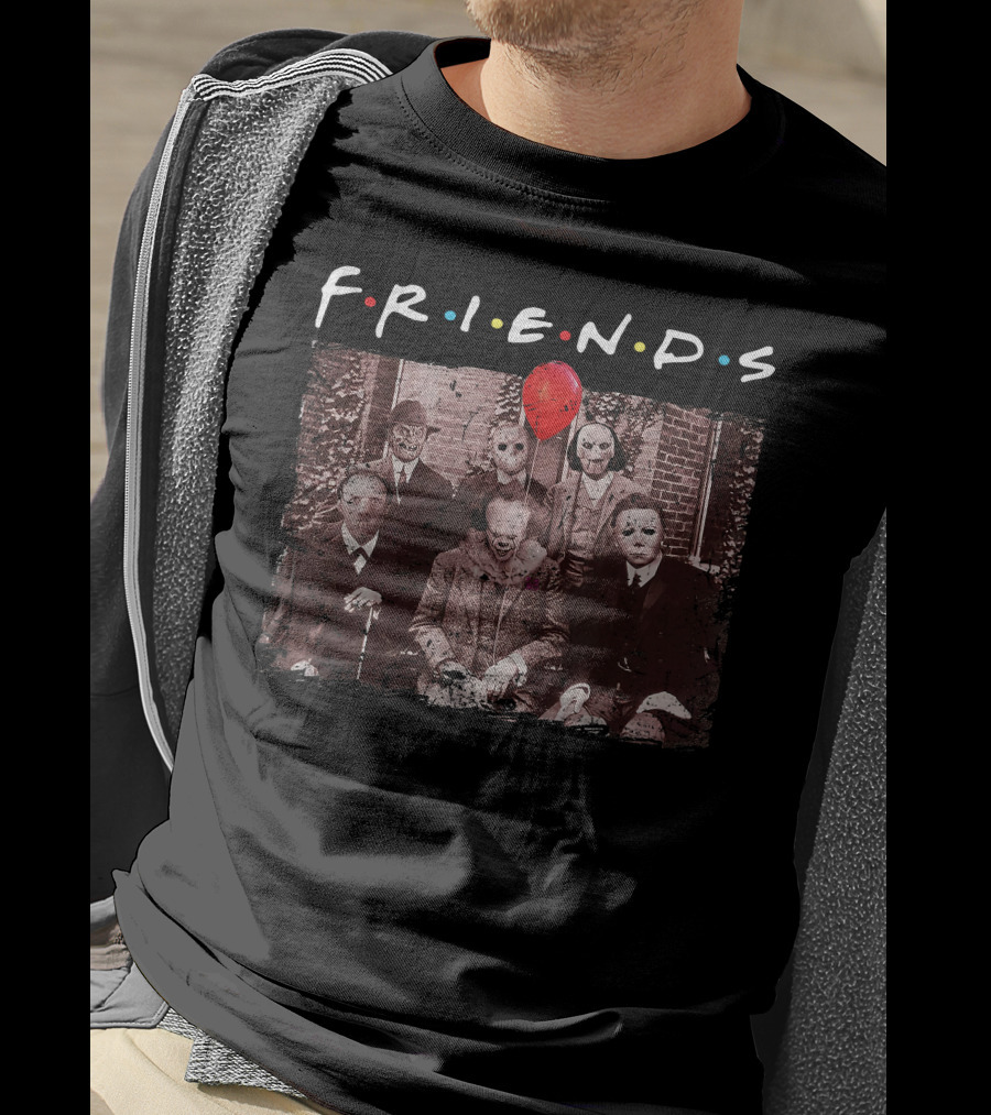 Friends Horror Mask Red Balloon T-Shirt