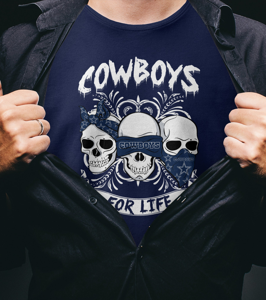 Cowboys For Life Skulls Bandana T-Shirt
