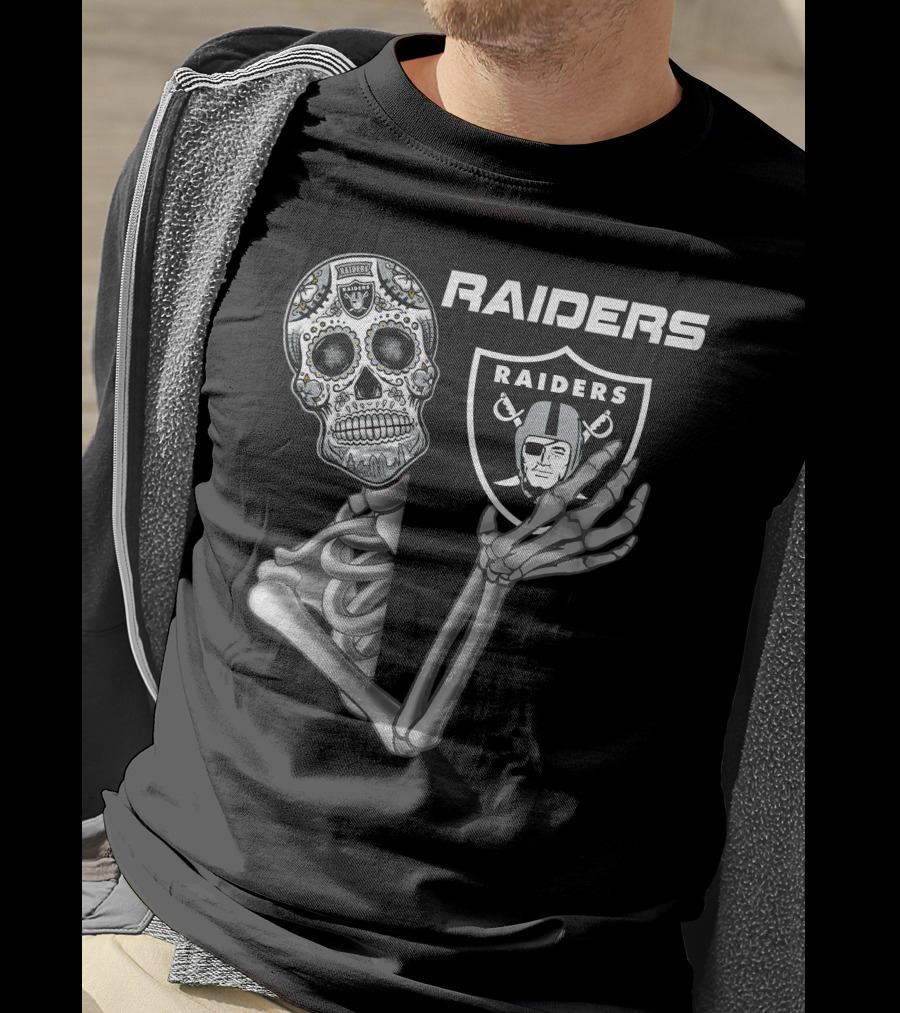 Raiders Skeleton Sugar Skull T-Shirt