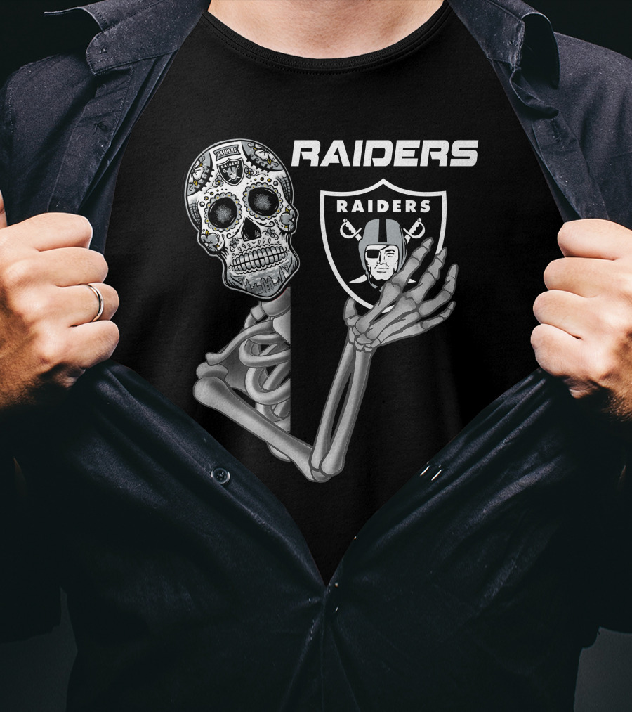 Raiders Skeleton Sugar Skull T-Shirt