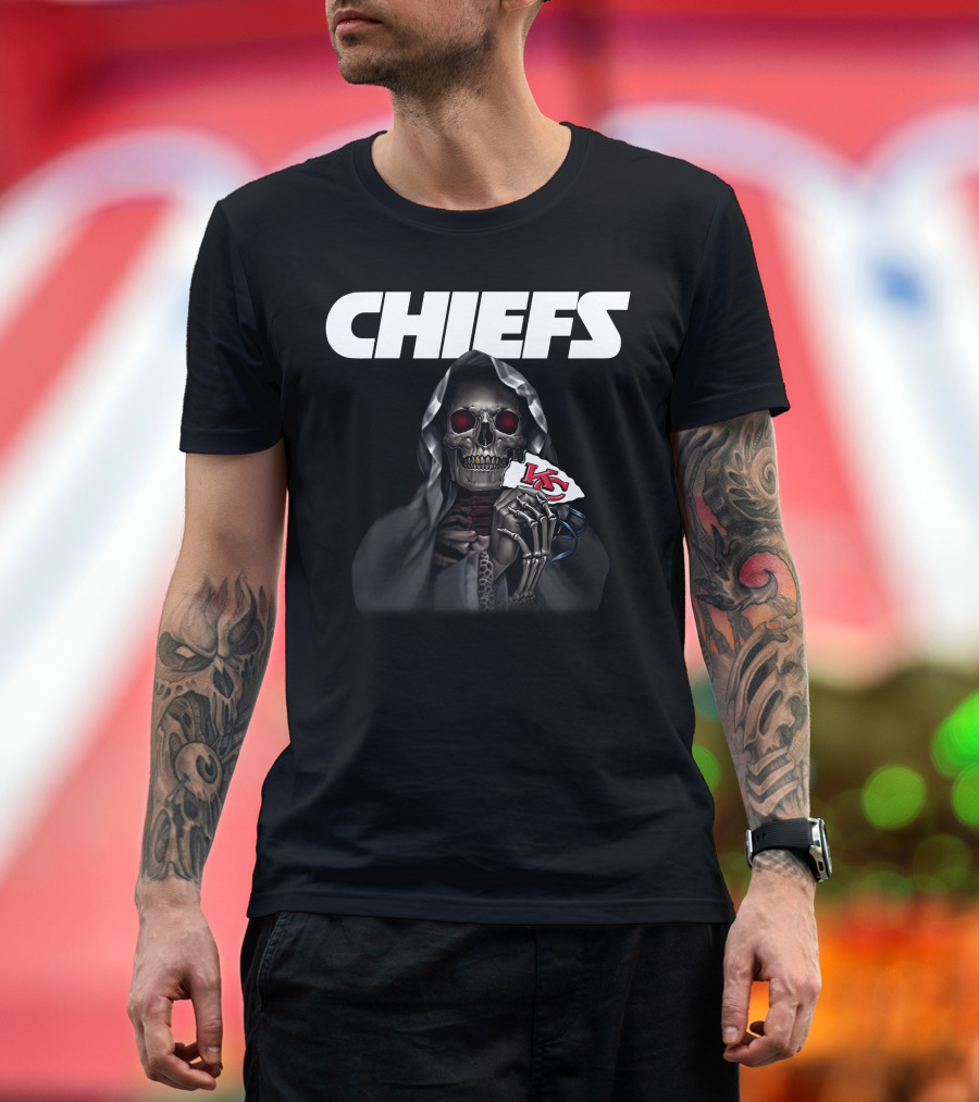 Chiefs Grim Reaper With Kc Arrowhead T-Shirt