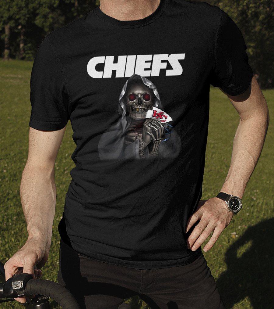 Chiefs Grim Reaper With Kc Arrowhead T-Shirt