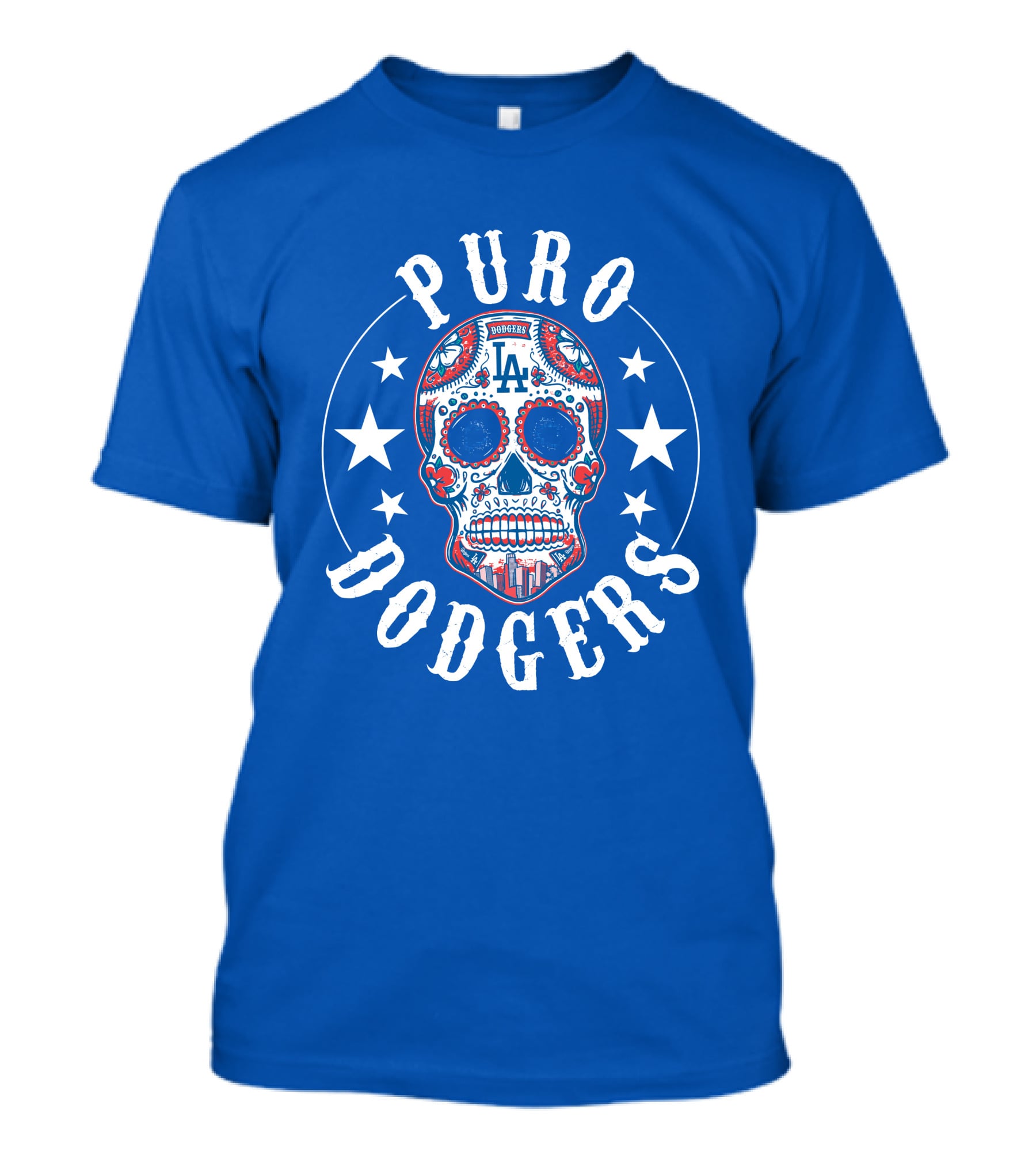 Puro Dodgers Día De Los Muertos La Logo T-Shirt