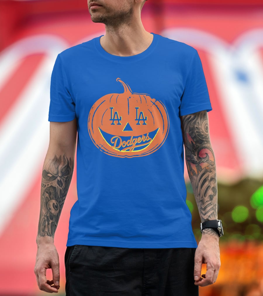 La Dodgers Halloween Pumpkin T-Shirt
