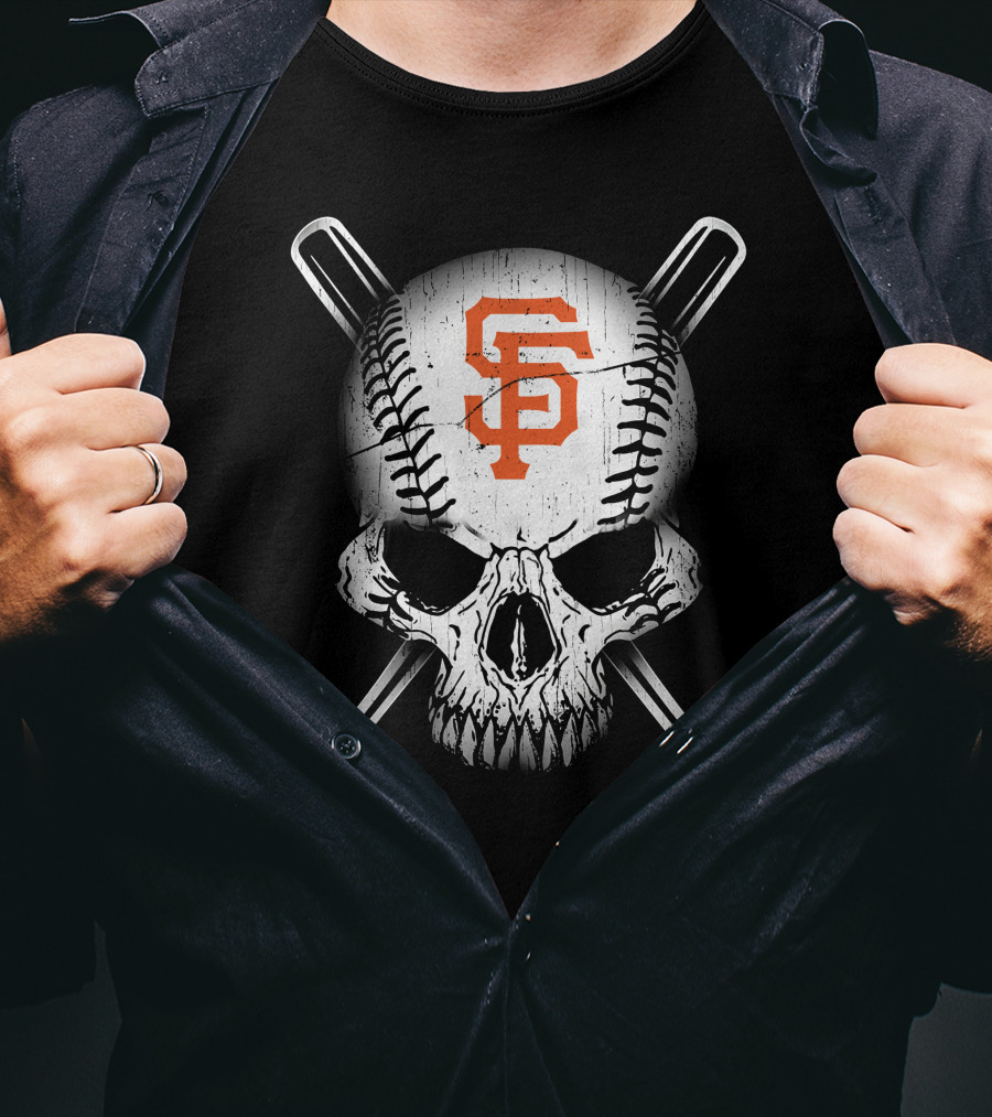 San Francisco Giants Skull Crossbones Baseball T-Shirt