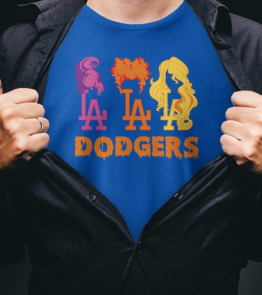 La Dodgers Trio Silhouette Hair Styles T-Shirt