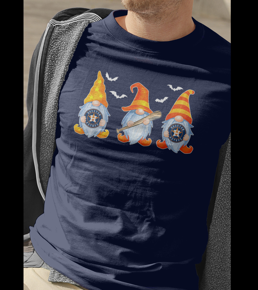 Houston Astros Halloween Gnome Trio T-Shirt