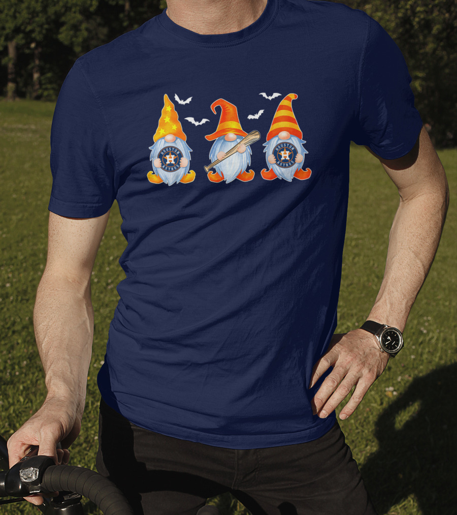 Houston Astros Halloween Gnome Trio T-Shirt