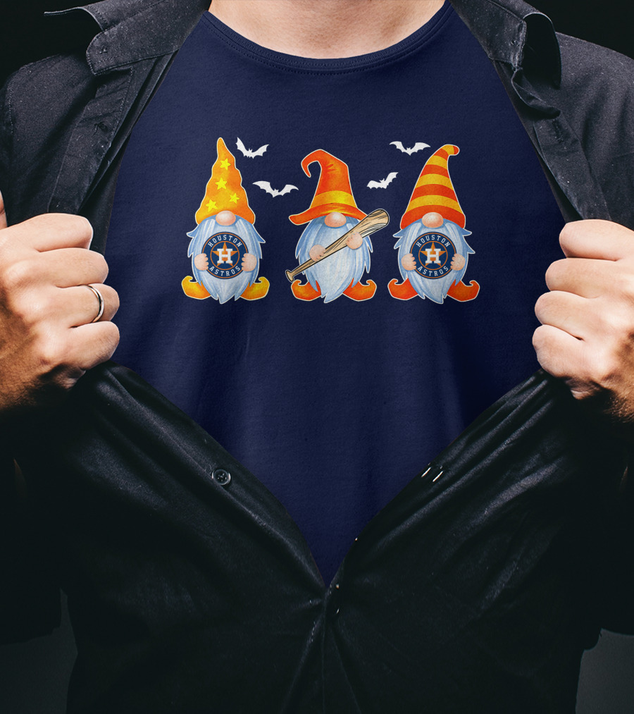 Houston Astros Halloween Gnome Trio T-Shirt