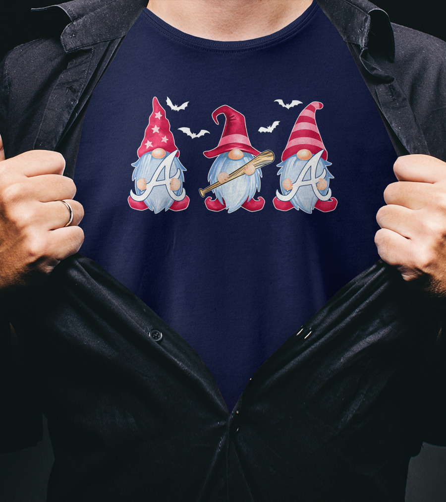 Magical Bat-Wielding Gnomes With A And Stars T-Shirt