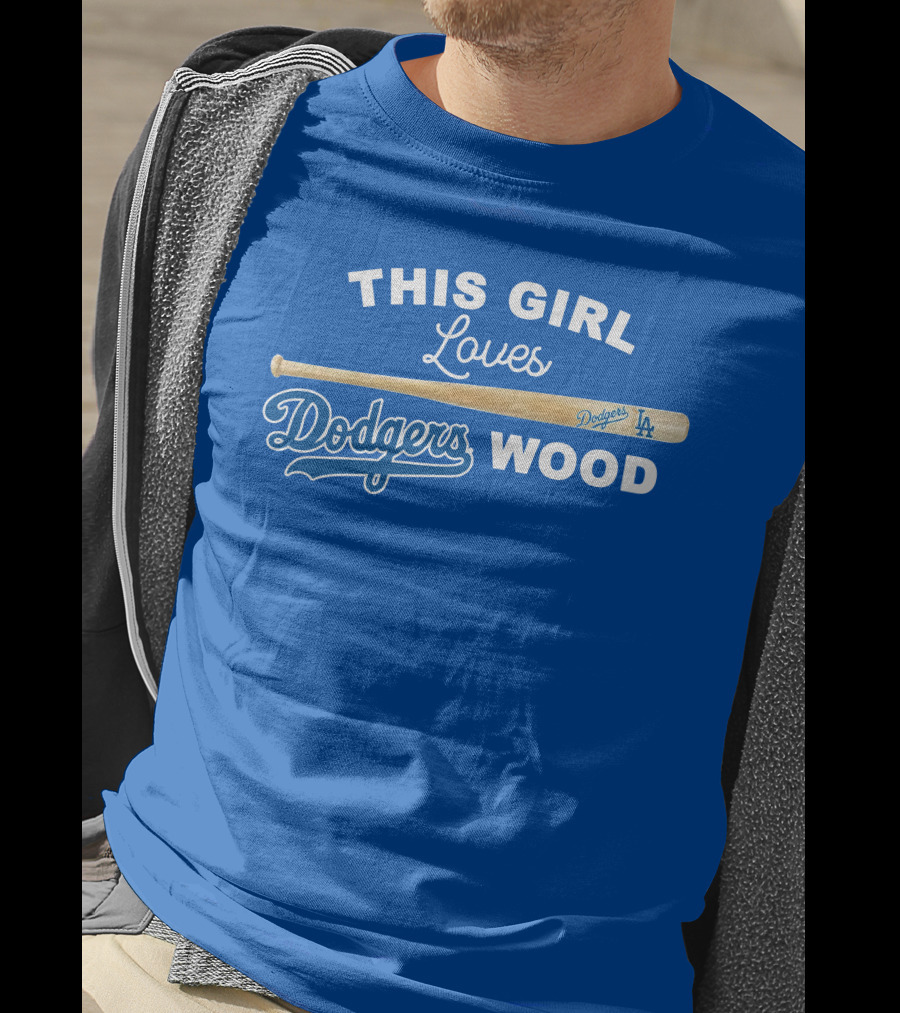 This Girl Loves Dodgers Wood T-Shirt