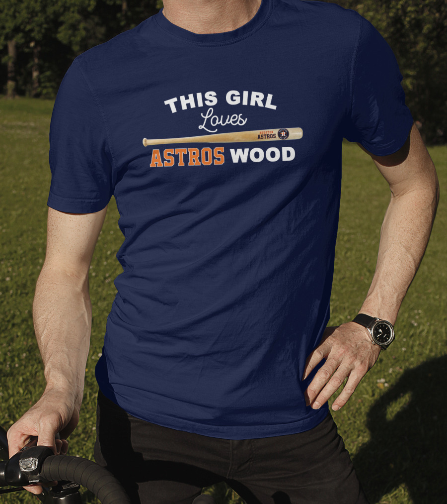 This Girl Loves Houston Astros Wood T-Shirt