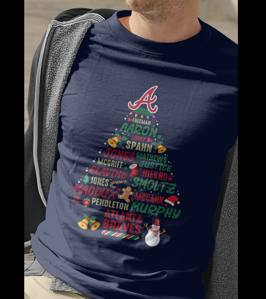 Atlanta Braves Christmas Tree T-Shirt