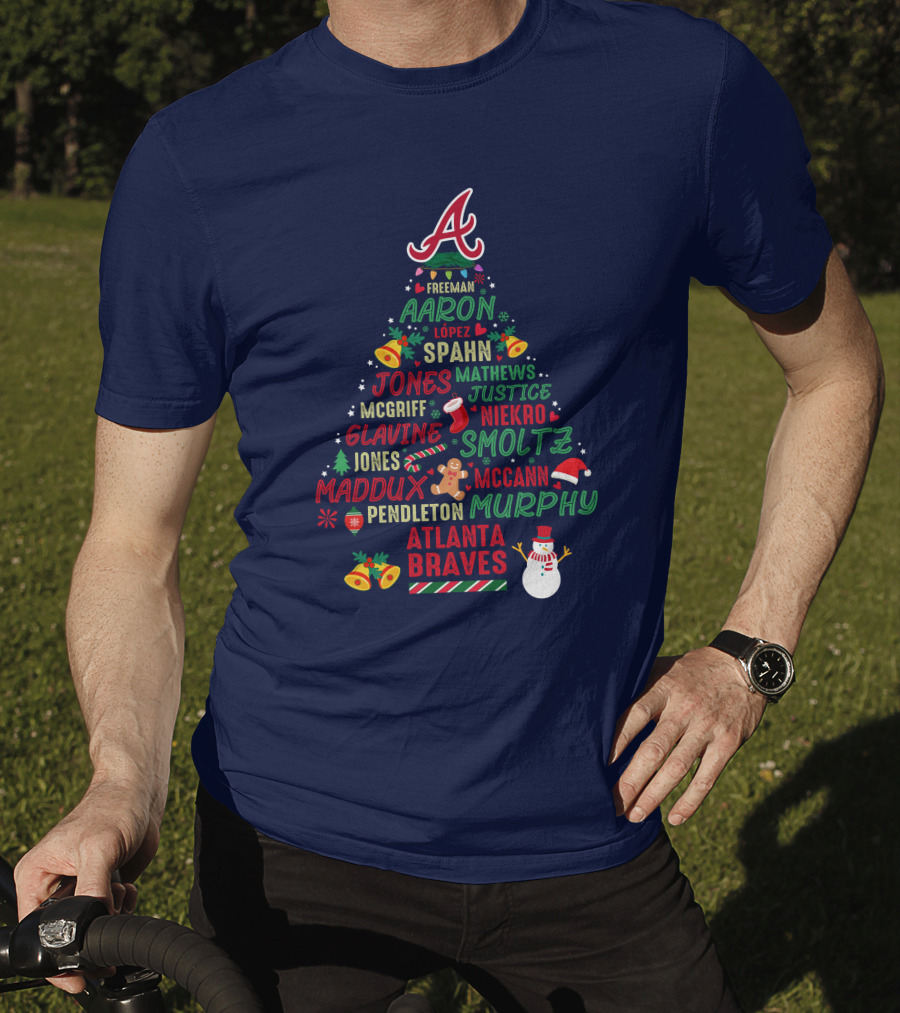 Atlanta Braves Christmas Tree T-Shirt