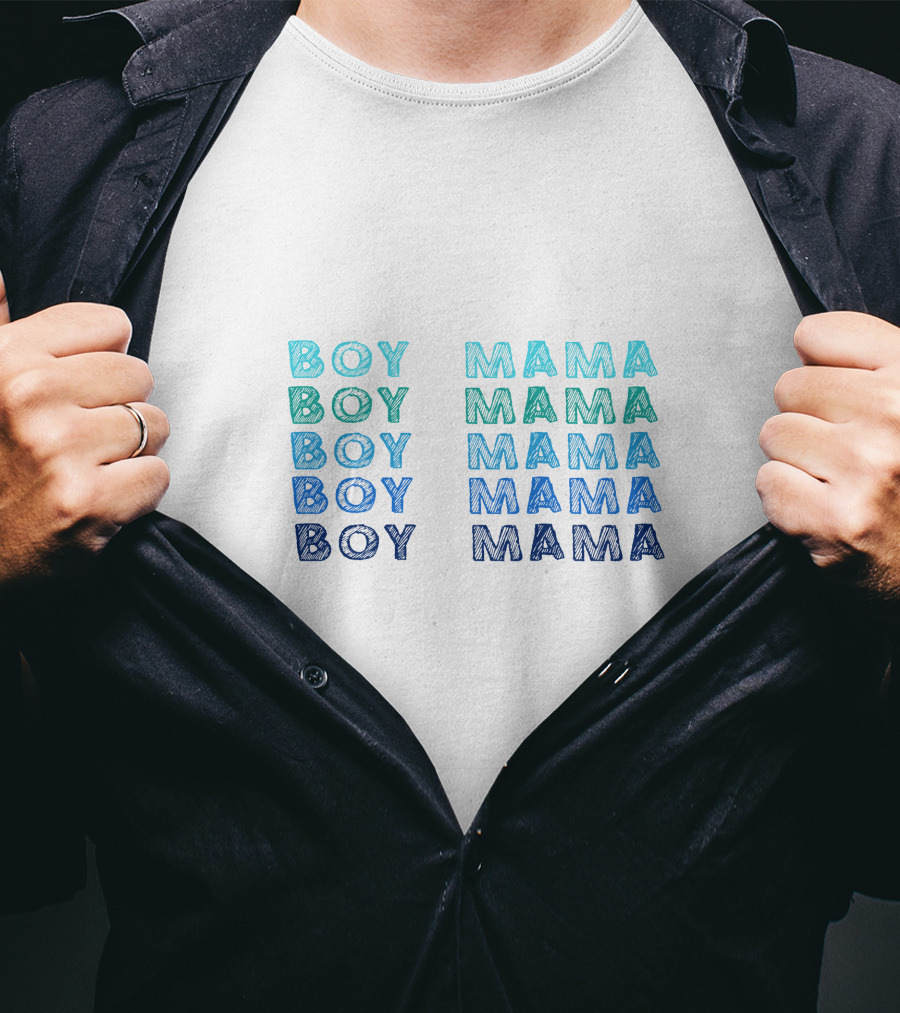 Boy Mama Boy Mama Boy Mama Boy Mama Boy Mama T-Shirt