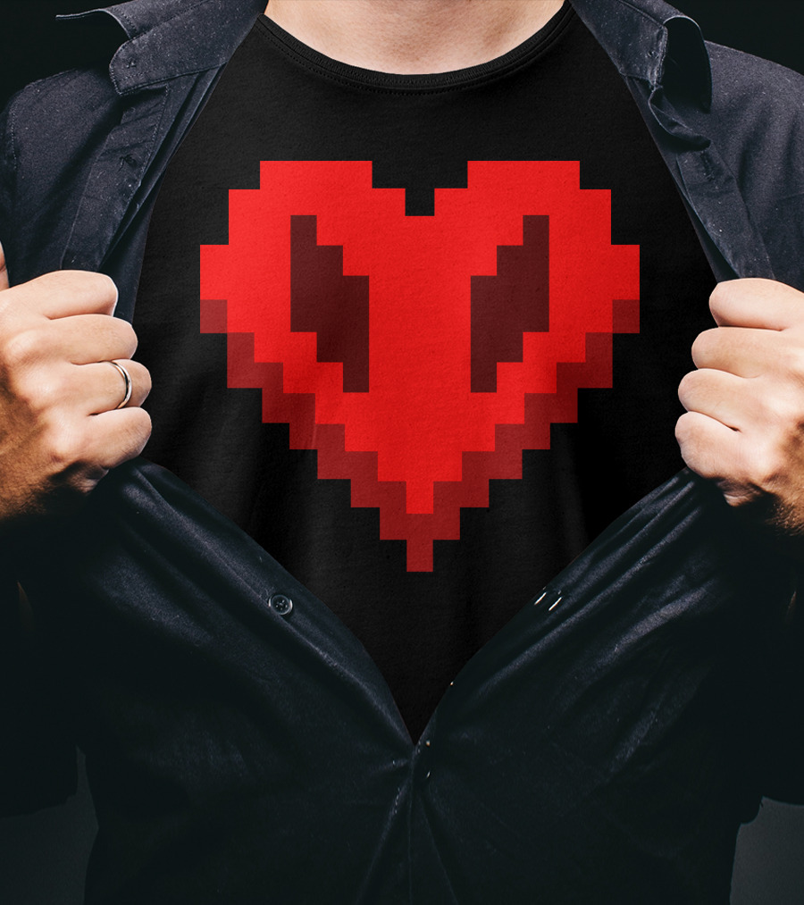 Philza Name Pixelated Heart T-Shirt