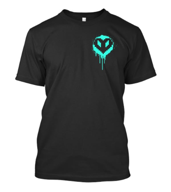 Dream SMP Members Neon Pixel Heart Drip T-Shirt