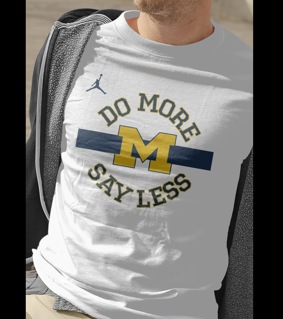 Do More Say Less Michigan Jumpman Logo M T-Shirt