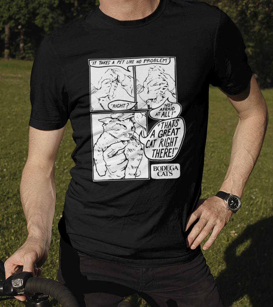 Bodega Cats That's A Great Cat Right There Comic Strip T-Shirt