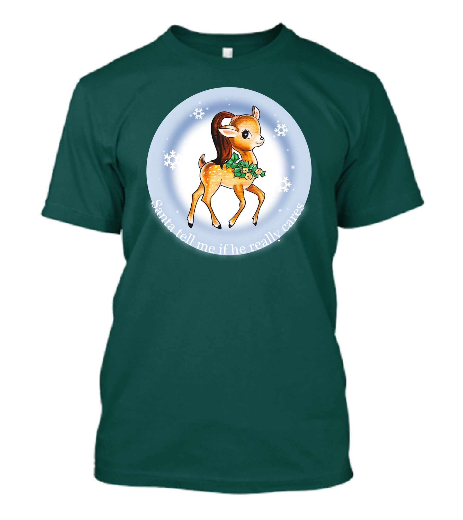 Santa Tell Me If He Really Cares Ariana Grande Merch T-Shirt