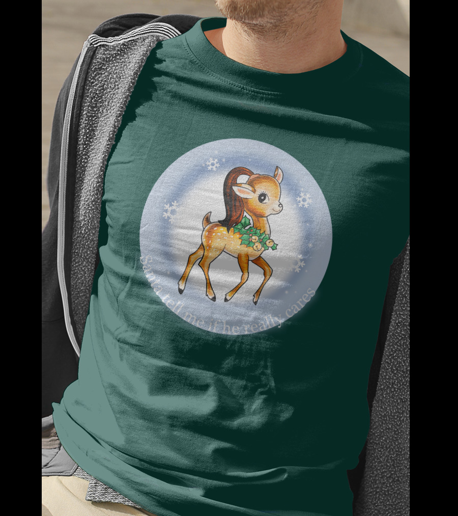 Santa Tell Me If He Really Cares Ariana Grande Merch T-Shirt