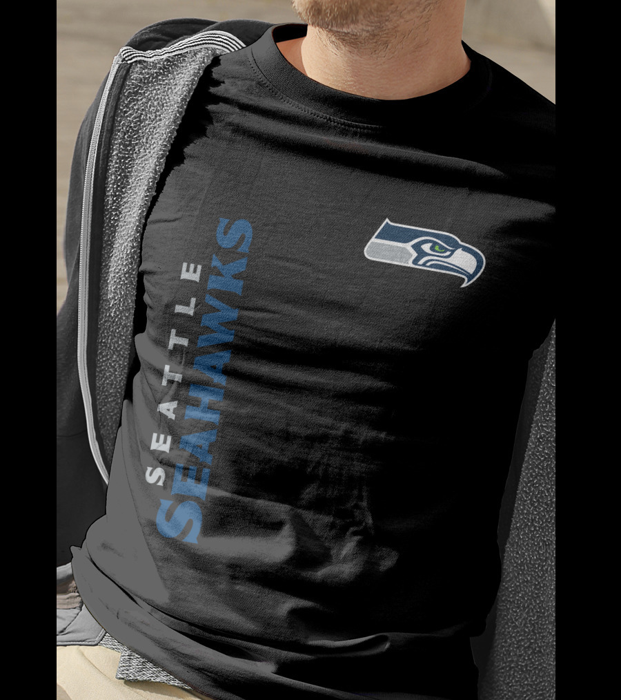 Seattle Seahawks Logo Vertical Display T-Shirt