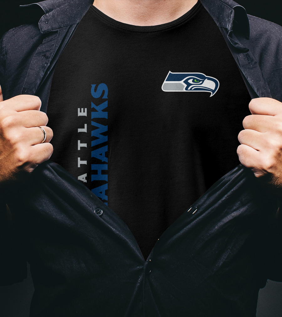 Seattle Seahawks Logo Vertical Display T-Shirt