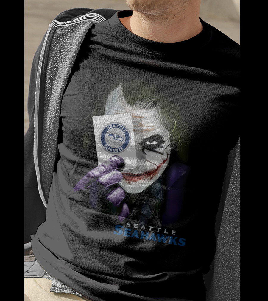 Seattle Seahawks Joker Playing Card T-Shirt