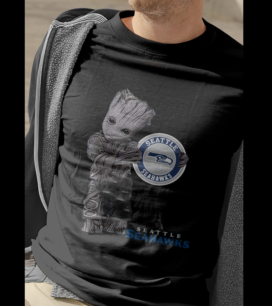 Seattle Seahawks Groot Holding Team T-Shirt