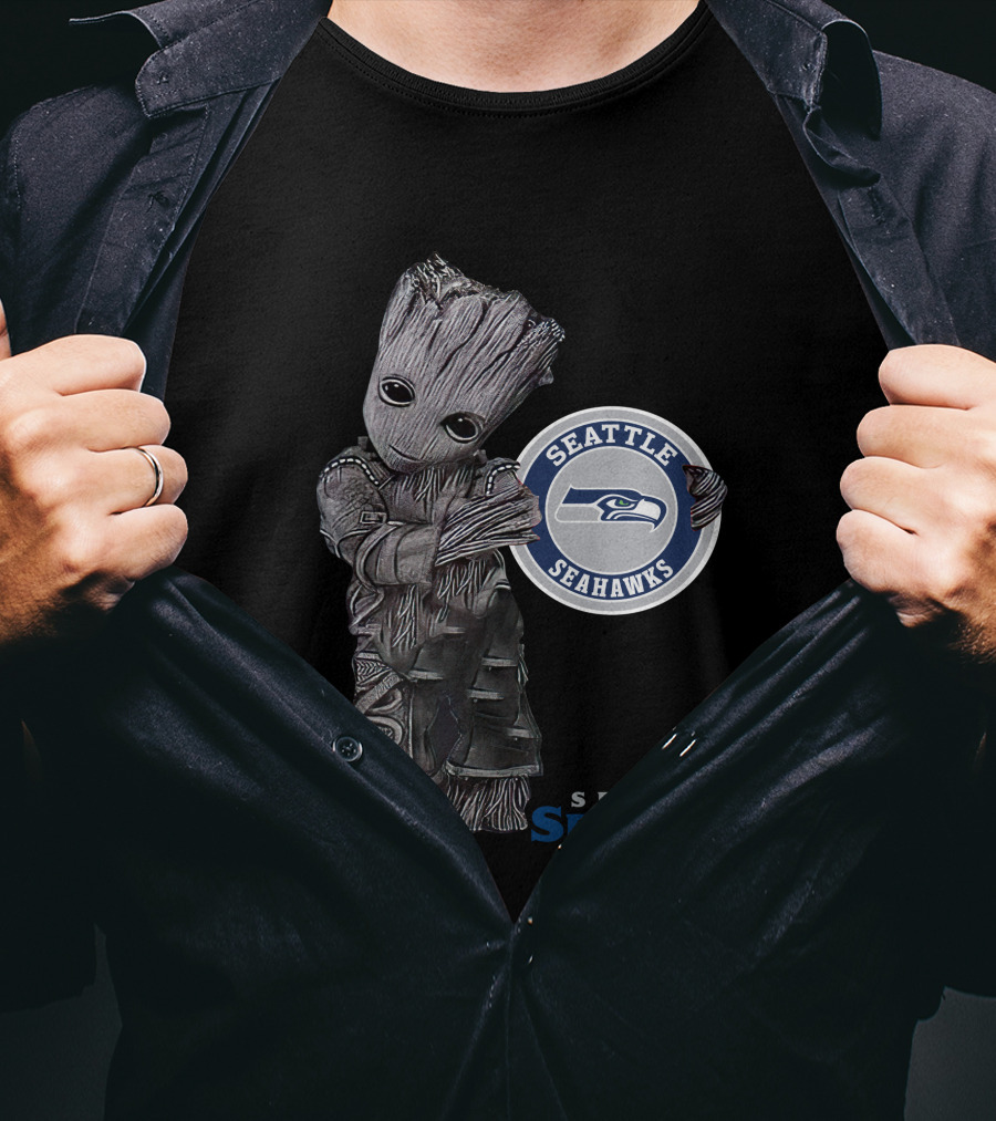 Seattle Seahawks Groot Holding Team T-Shirt
