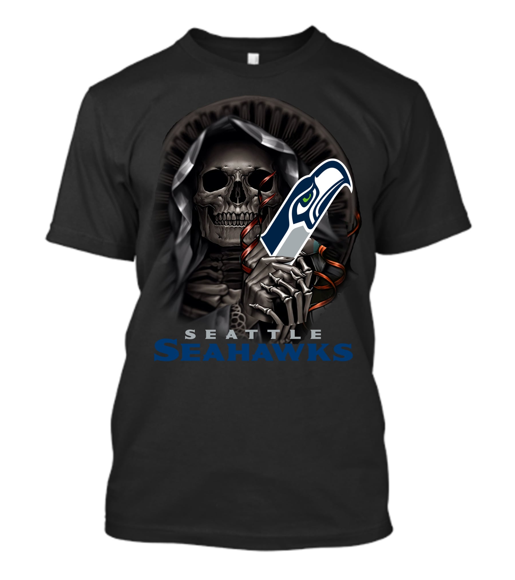 Seattle Seahawks Grim Reaper Holding T-Shirt