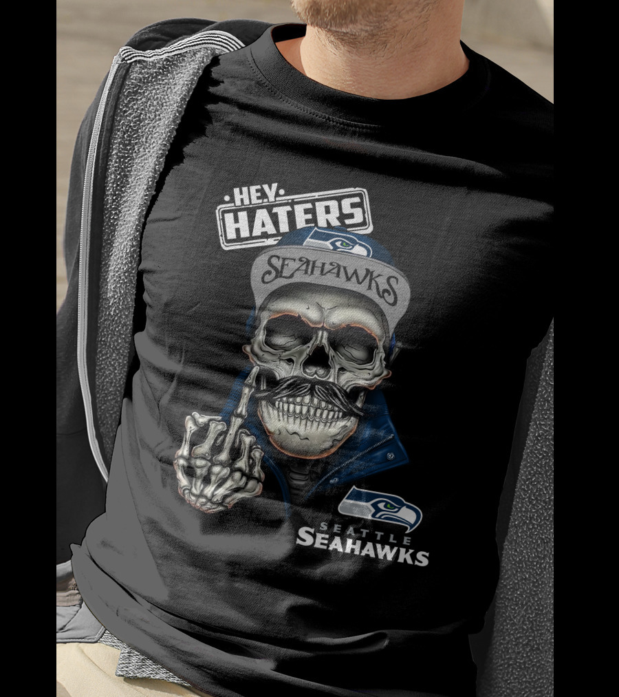 Seattle Seahawks Hey Haters Skeleton T-Shirt
