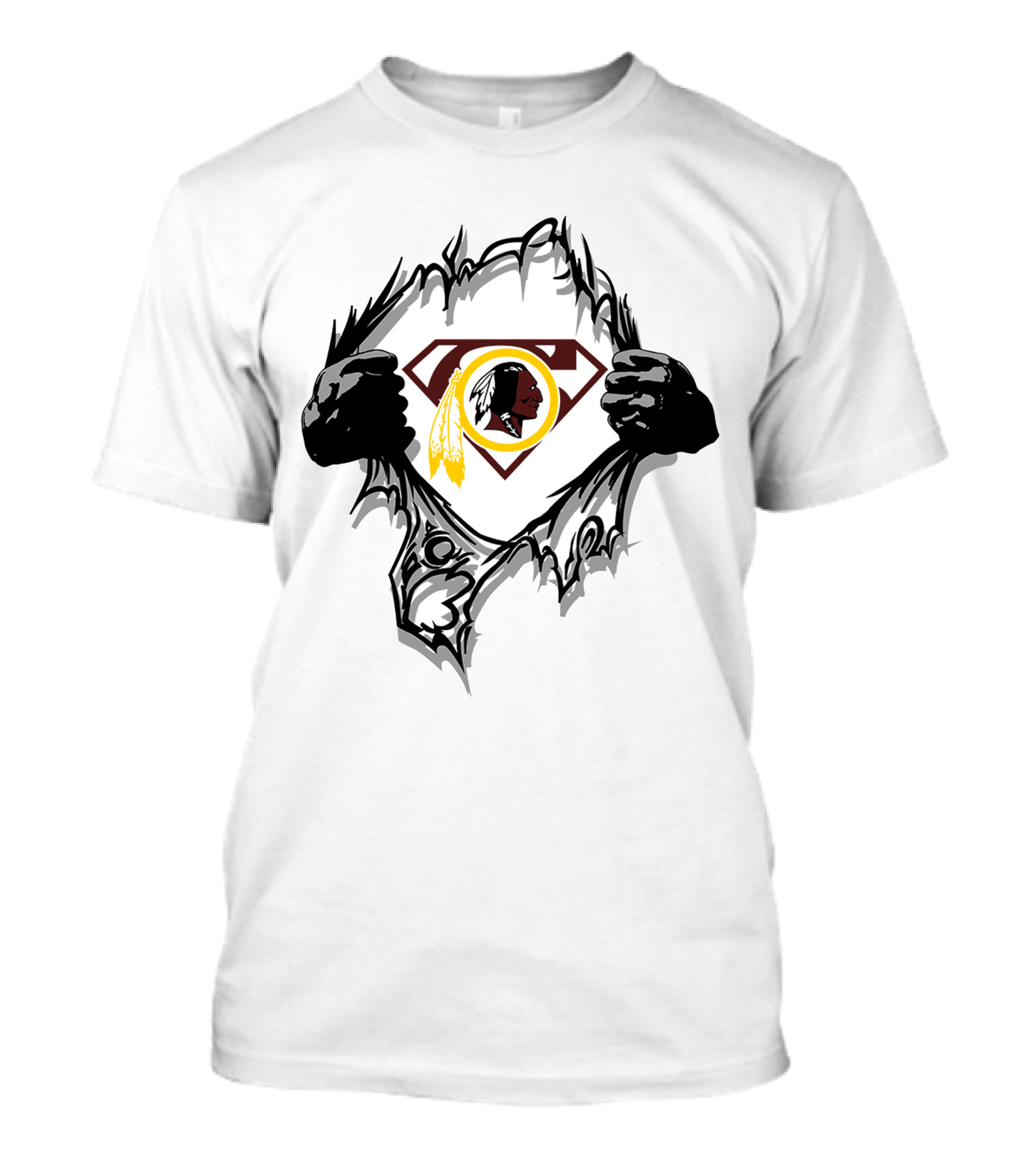 Redskins 01 Superman Logo Fan Crossover T-Shirt