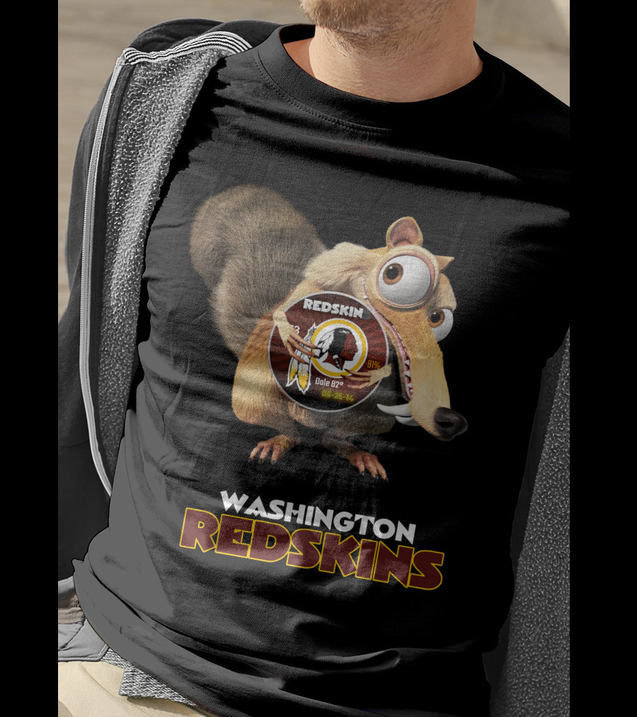 Washington Redskins Redskin 05 Ice Age Squirrel T-Shirt