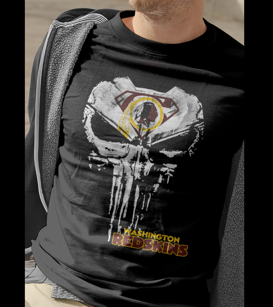 Washington Redskins Superman Punisher T-Shirt
