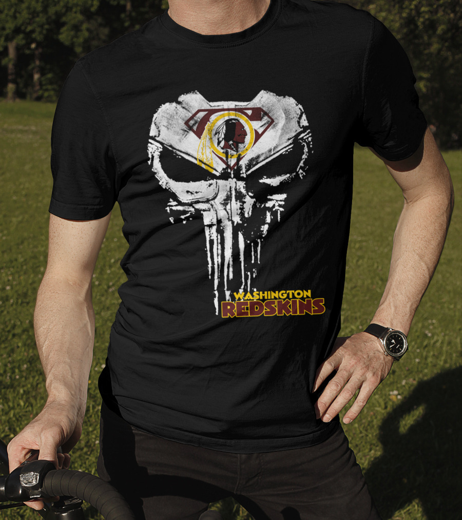 Washington Redskins Superman Punisher T-Shirt