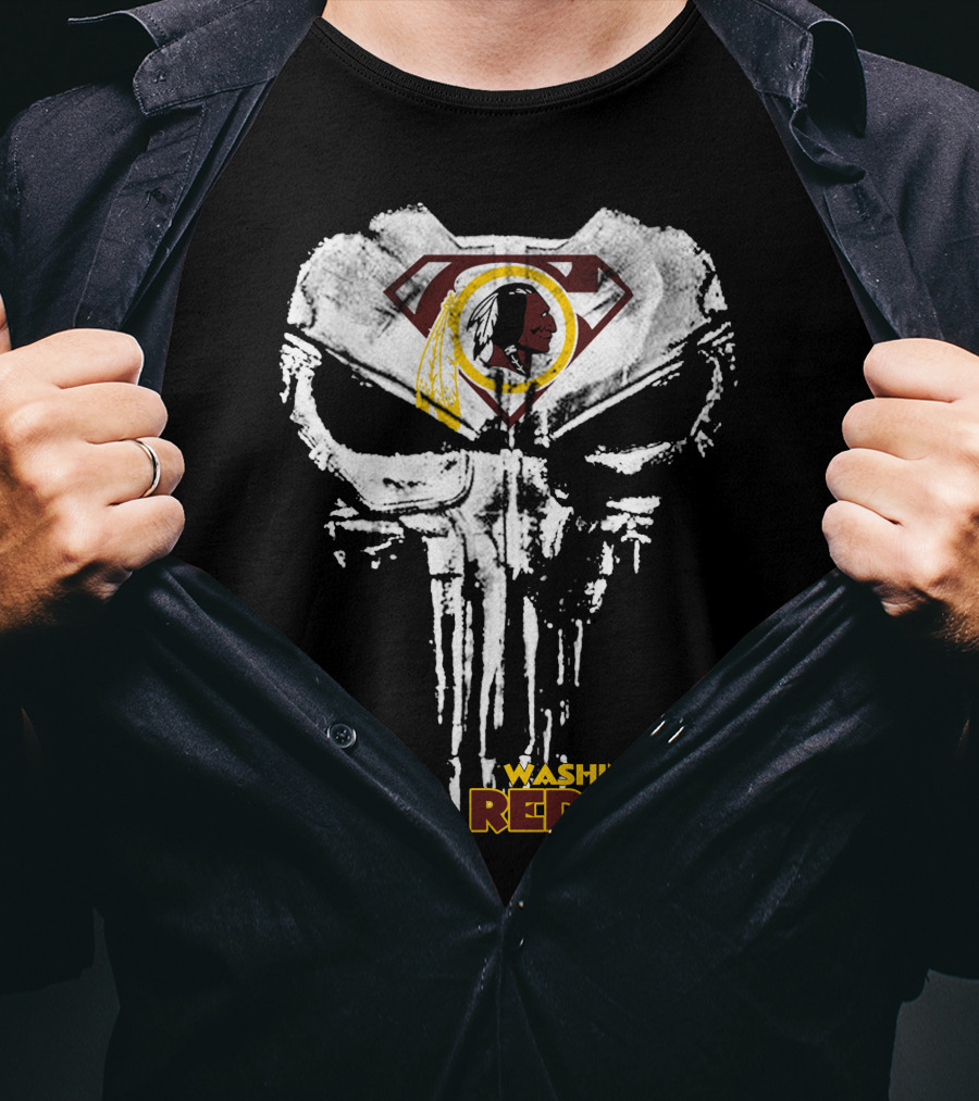 Washington Redskins Superman Punisher T-Shirt
