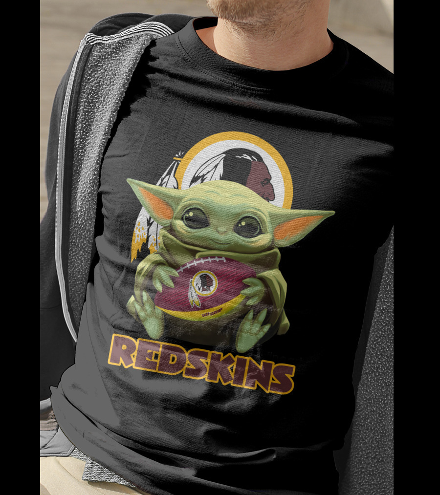 Redskins Football With Baby Grogu T-Shirt