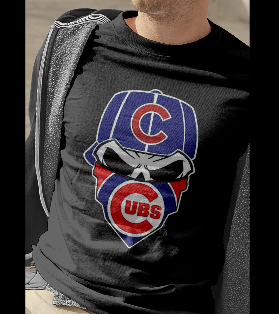 Cubs Skull Bandana Baseball Cap T-Shirt