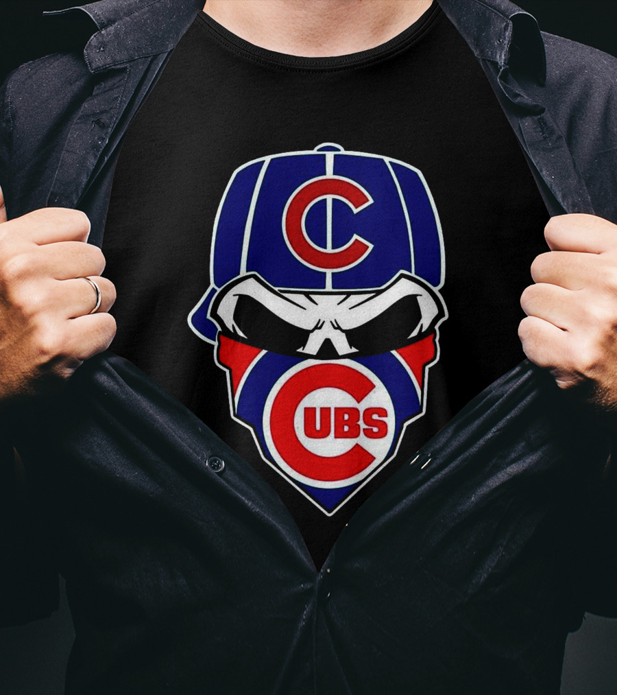Cubs Skull Bandana Baseball Cap T-Shirt