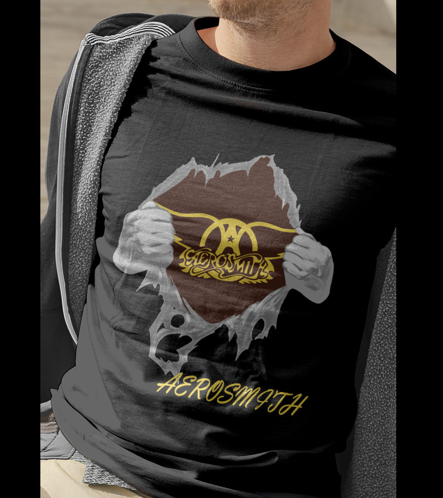 Aerosmith Logo Ripped T-Shirt