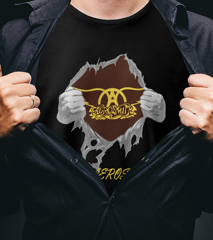 Aerosmith Logo Ripped T-Shirt