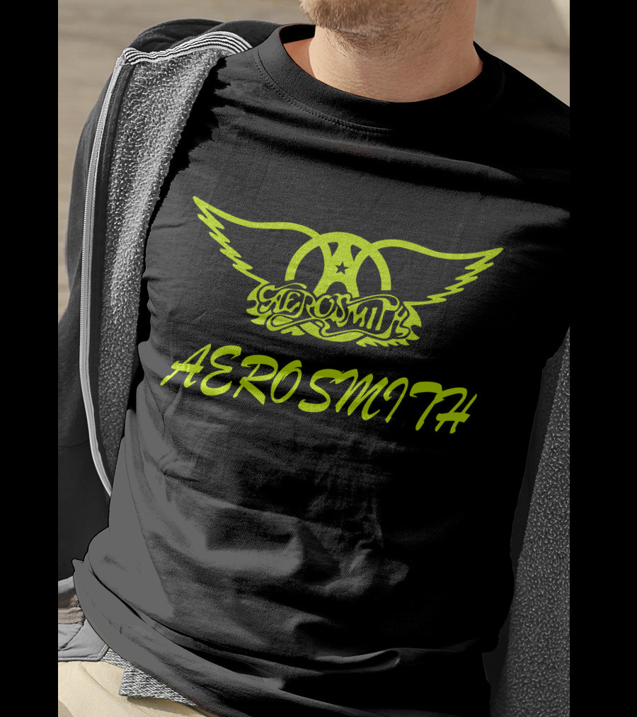 Aerosmith Logo Neon Winged T-Shirt