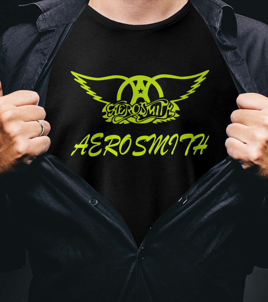 Aerosmith Logo Neon Winged T-Shirt