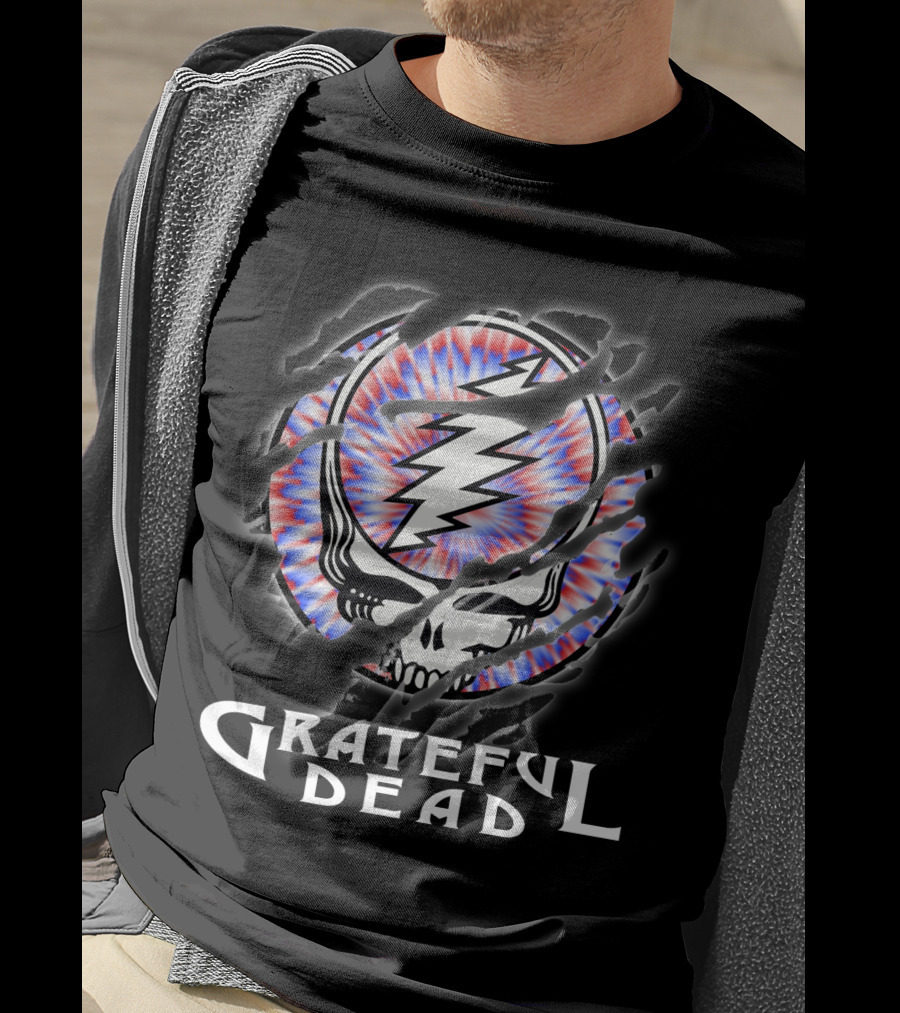 Grateful Dead Steal Your Face Skull Lightning Tie-Dye T-Shirt
